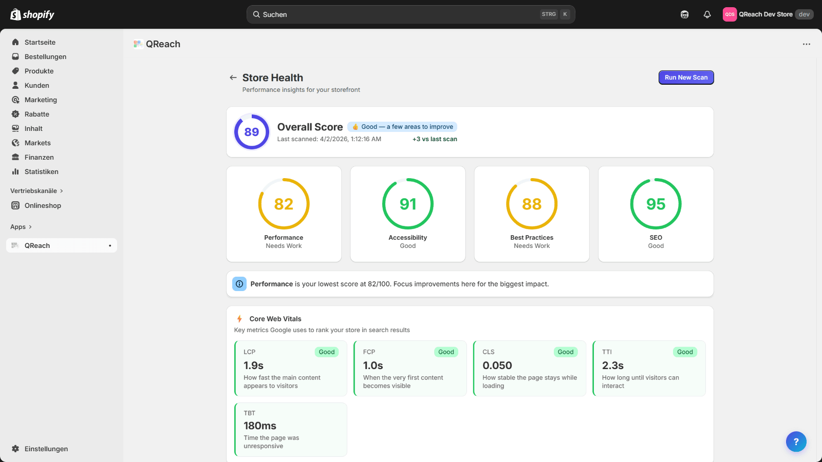 Store Health Scanner